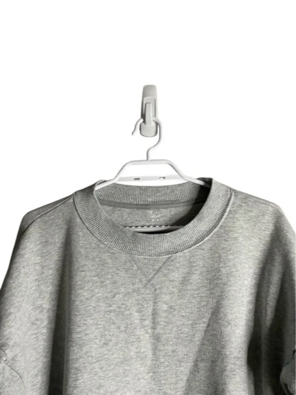 Aerie Women's Gray Oversized Crewneck Casual Wear Sweatshirt - Picture 2 of 8